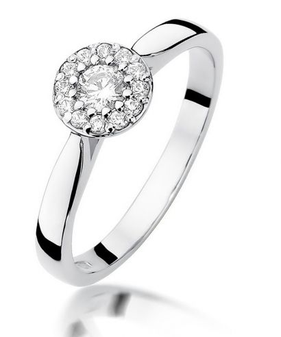 Bonore - White Gold 585 - Diamond 0,12 ct ring