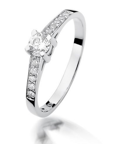 Bonore - White Gold 585 - Diamond 0,3 ct ring