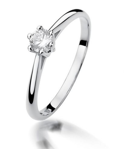 Bonore - White Gold 585 - Diamond 0,15 ct ring