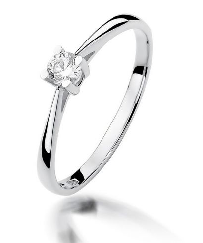 Bonore - White Gold 585 - Diamond 0,15 ct ring