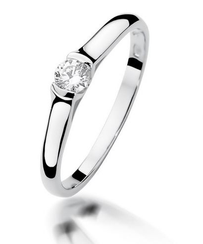 Bonore - White Gold 585 - Diamond 0,15 ct ring