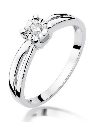 Bonore - White Gold 585 - Diamond 0,08 ct ring