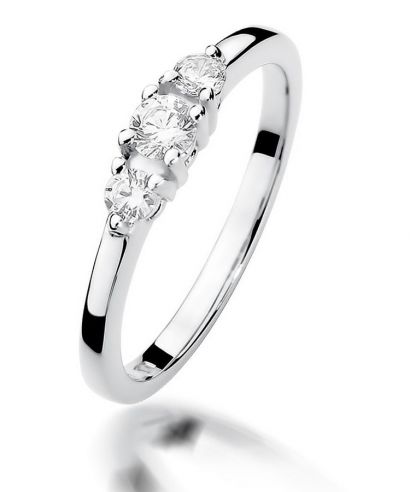 Bonore - White Gold 585 - Diamond 0,15 ct ring