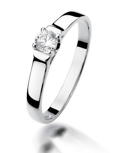 Bonore - White Gold 585 - Diamond 0,18 ct ring
