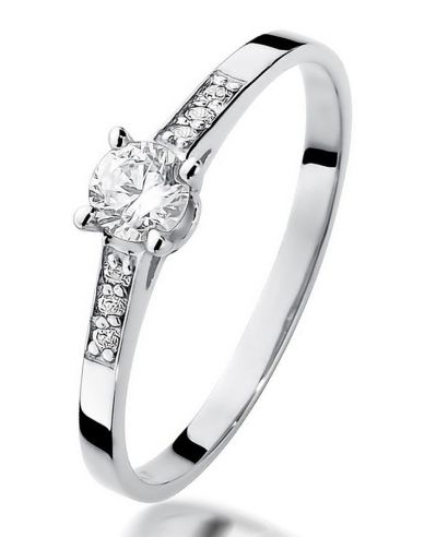 Bonore - White Gold 585 - Diamond 0,15 ct ring
