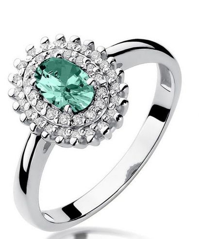 Bonore - White Gold 585 - Emerald 0,4 ct ring