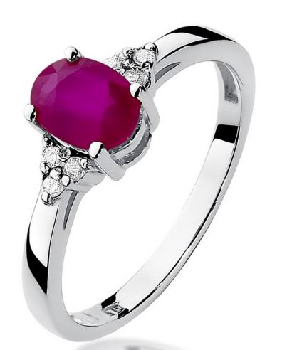 Bonore - White Gold 585 - Ruby 1 ct ring