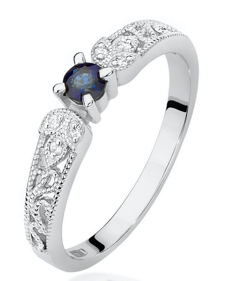 Bonore - White Gold 585 - Sapphire 0,1 ct ring