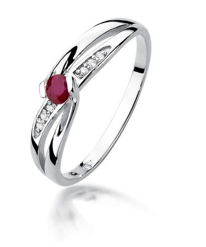 Bonore - White Gold 585 - Ruby 0,15 ct ring