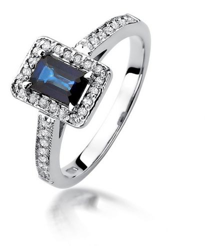 Bonore - White Gold 585 - Sapphire 0,6 ct ring