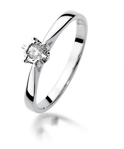 Bonore - White Gold 585 - Diamond 0,05 ct ring
