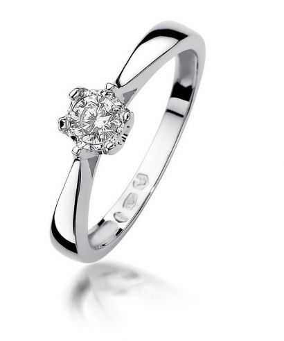 Bonore - White Gold 585 - Diamond 0,2 ct ring