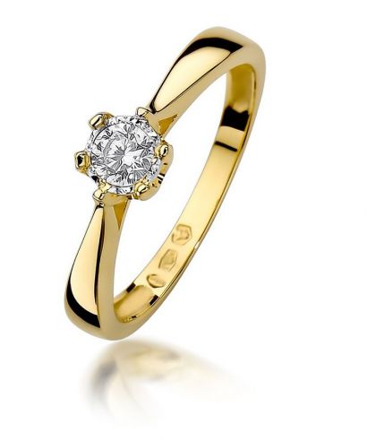 Bonore - Gold 585 - Diamond 0,2 ct ring