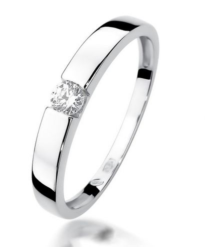 Bonore - White Gold 585 - Diamond 0,12 ct ring