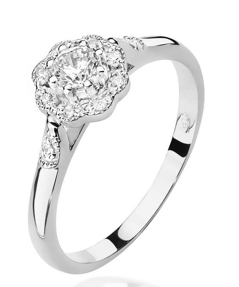 Bonore - White Gold 585 - Diamond 0,23 ct ring