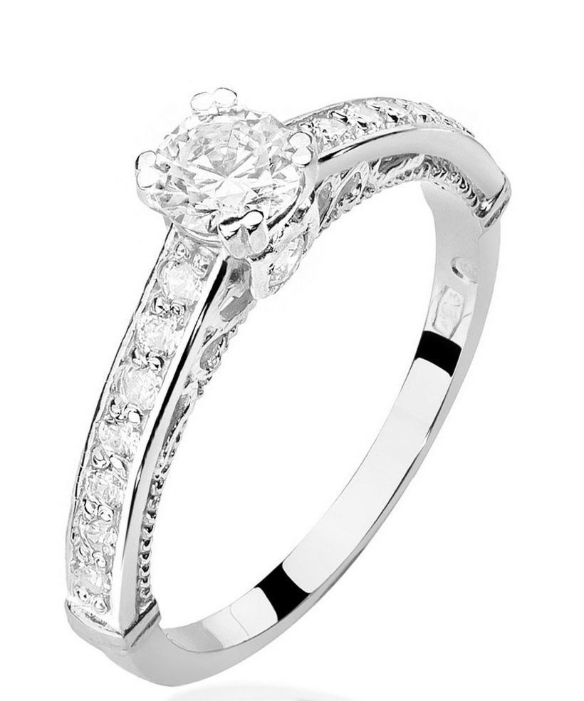 Bonore - White Gold 585 - Diamond 0,3 ct ring