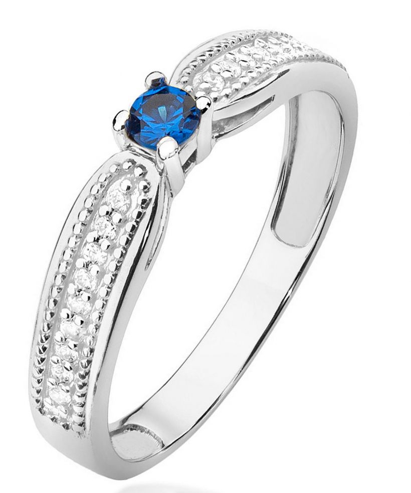 Bonore - White Gold 585 - Sapphire 0,15 ct ring