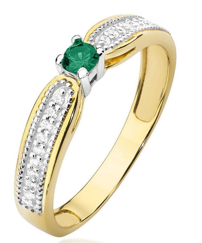 Bonore - Gold 585 - Emerald 0,15 ct ring
