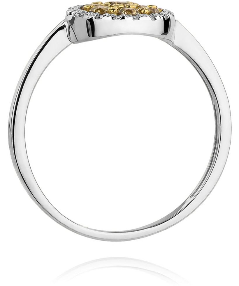 Bonore - White Gold 585 - Brown Diamond ring