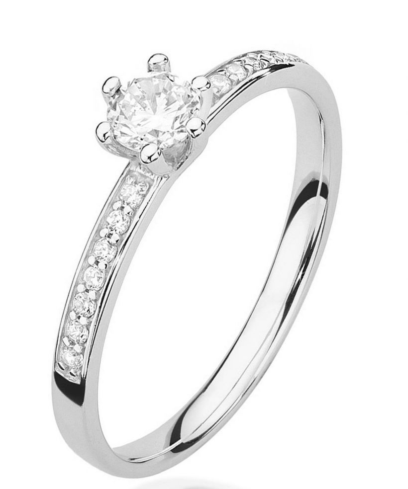 Bonore - White Gold 585 - Diamond 0,25 ct ring