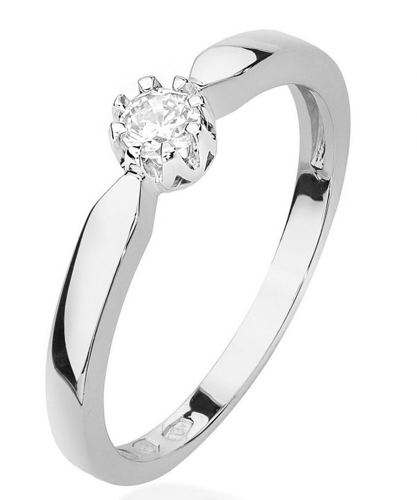 Bonore - White Gold 585 - Diamond 0,15 ct ring