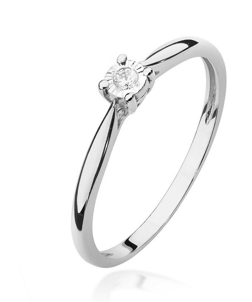 Bonore - White Gold 585 - Diamond 0,03 ct ring