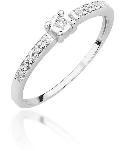 Bonore - White Gold 585 - Diamond 0,02 ct ring