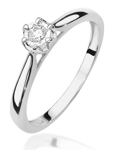 Bonore - White Gold 585 - Diamond 0,08 ct ring