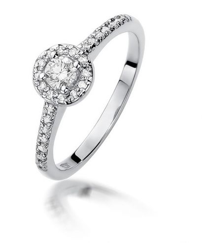 Bonore - White Gold 585 - Diamond 0,3 ct ring