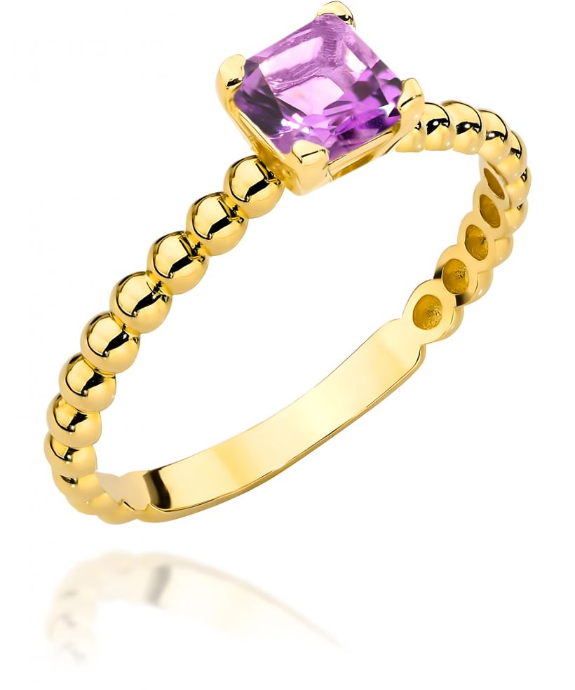 Bonore - Gold 585 - Amethyst ring