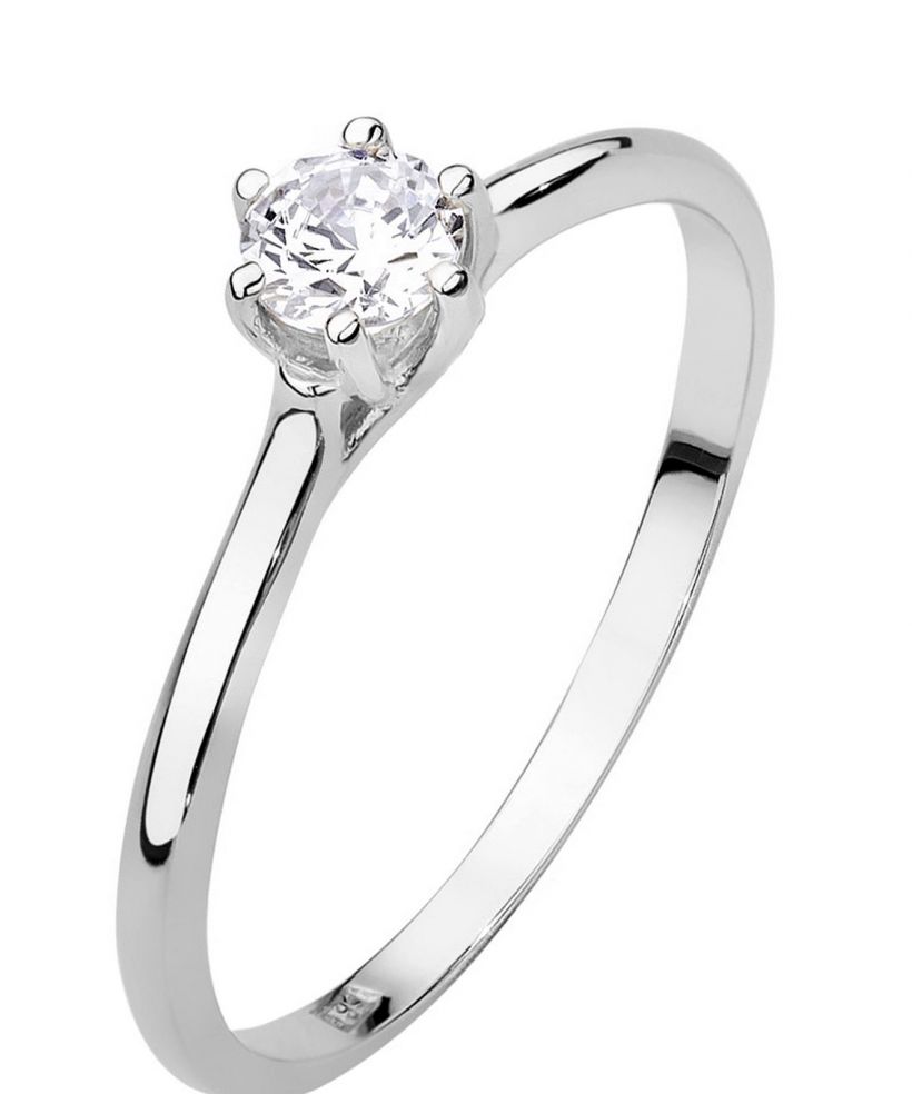 Bonore - White Gold 585 - Diamond 0,2 ct ring