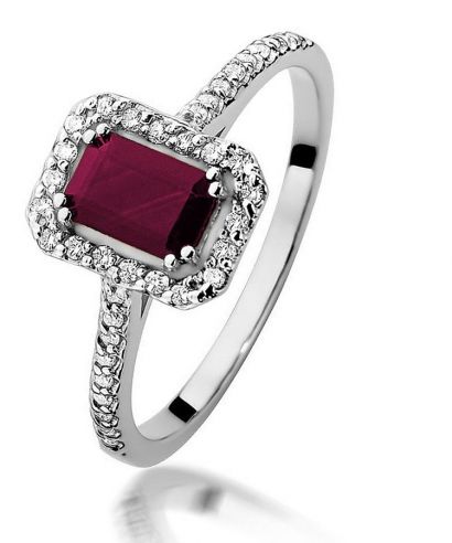Bonore - White Gold 585 - Ruby 0,8 ct ring