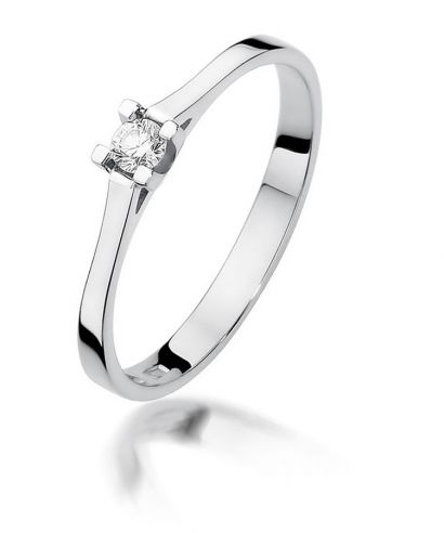 Bonore - White Gold 585 - Diamond 0,09 ct ring