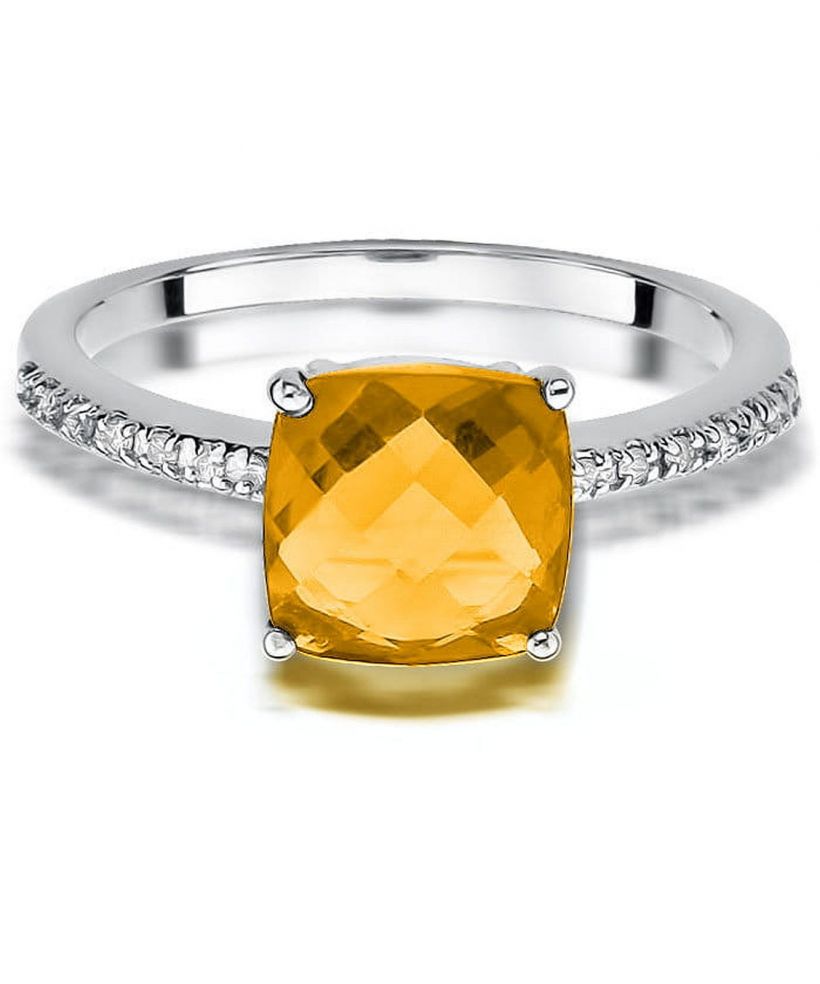 Bonore - White Gold 585 - Citrine 2 ct ring
