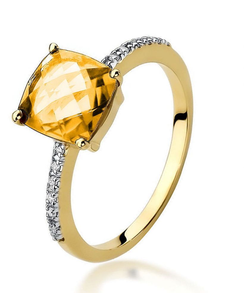 Bonore - Gold 585 - Citrine 2 ct ring