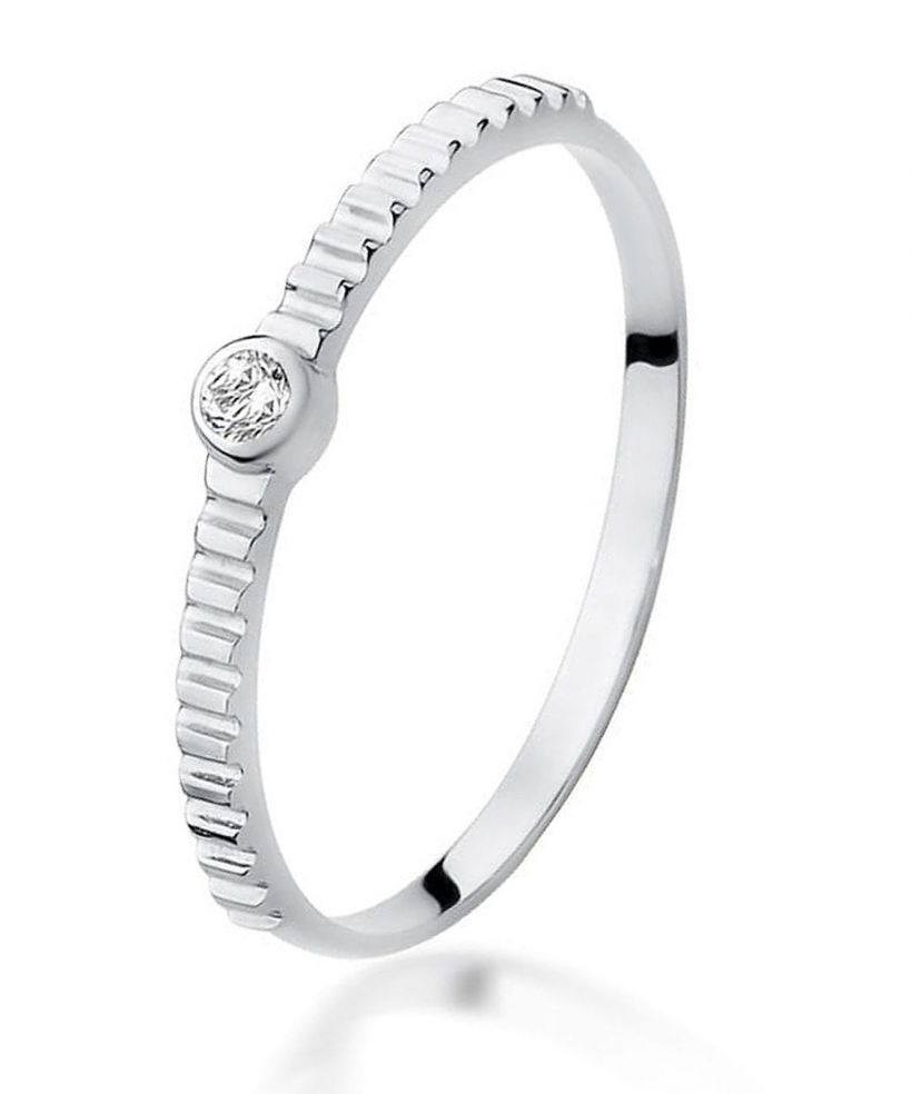 Bonore - White Gold 585 - Diamond 0,04 ct ring