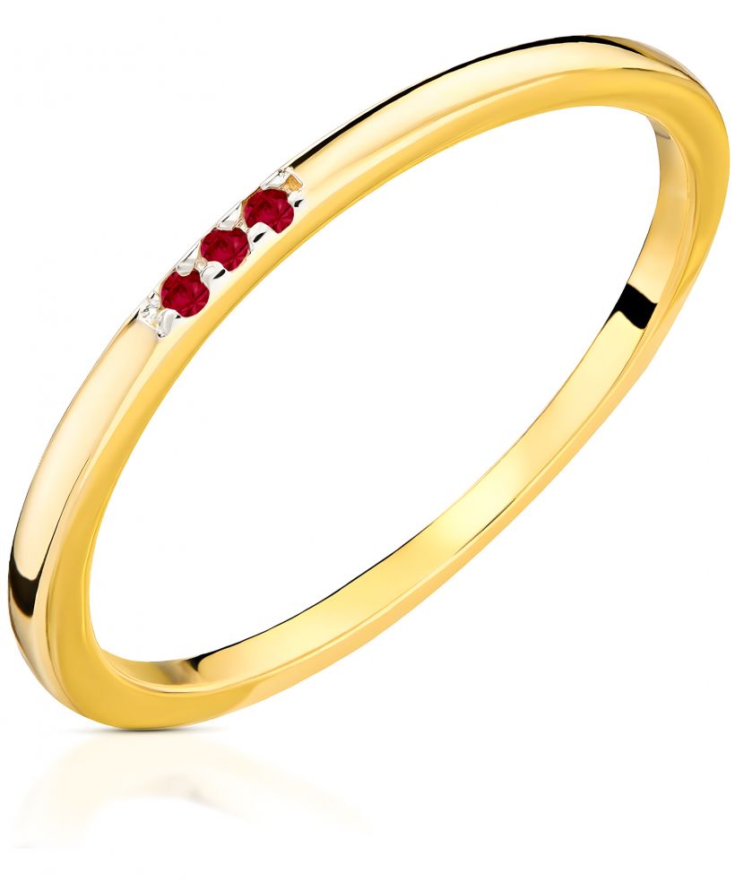 Bonore - Gold 585 - Ruby Syntetyczny ring