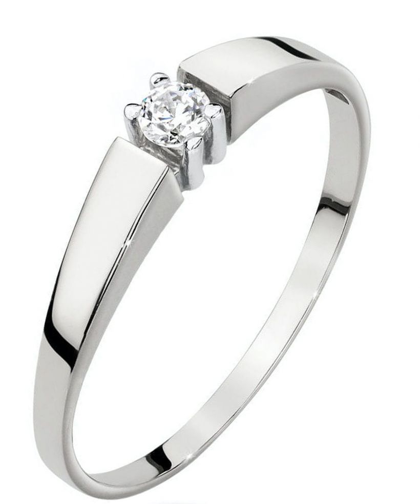 Bonore - White Gold 585 - Diamond 0,08 ct ring