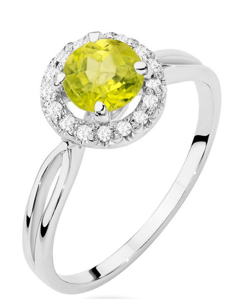 Bonore - White Gold 585 - Olivine 0,9 ct ring