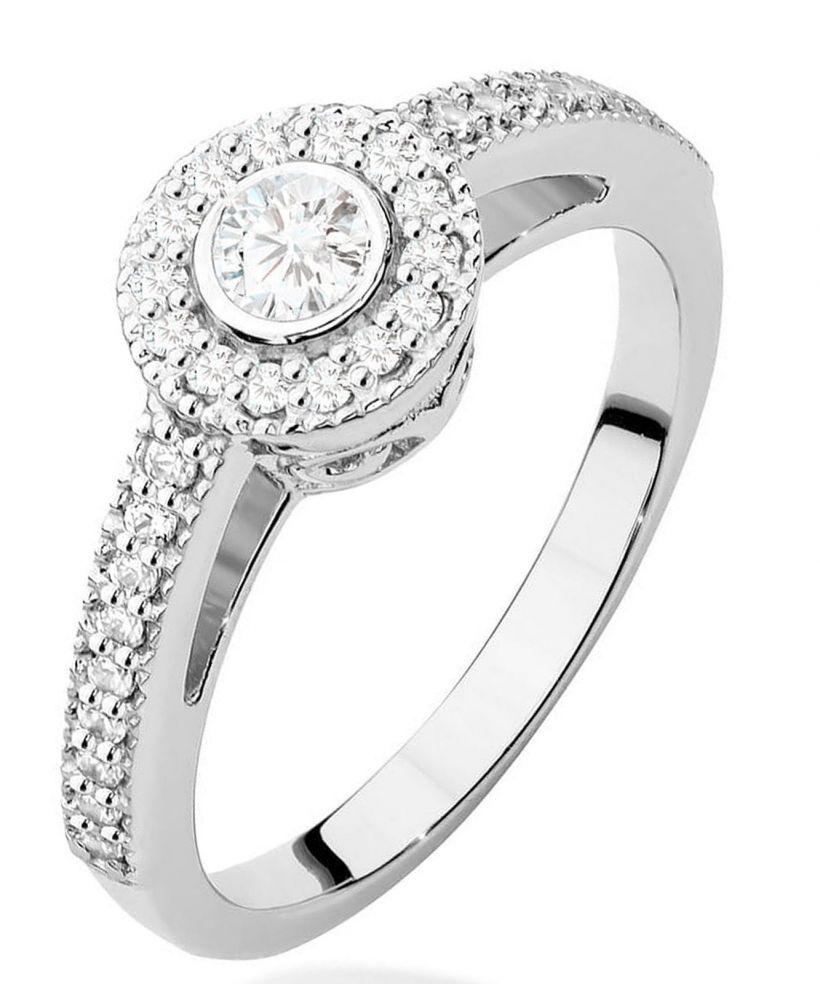 Bonore - White Gold 585 - Diamond 0,15 ct ring