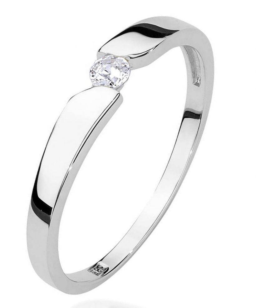 Bonore - White Gold 585 - Diamond 0,08 ct ring