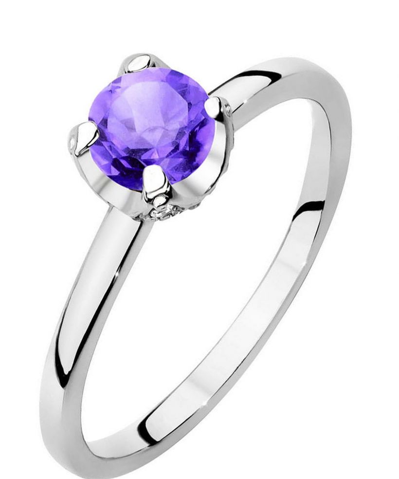 Bonore - White Gold 585 - Amethyst 0,5 ct ring