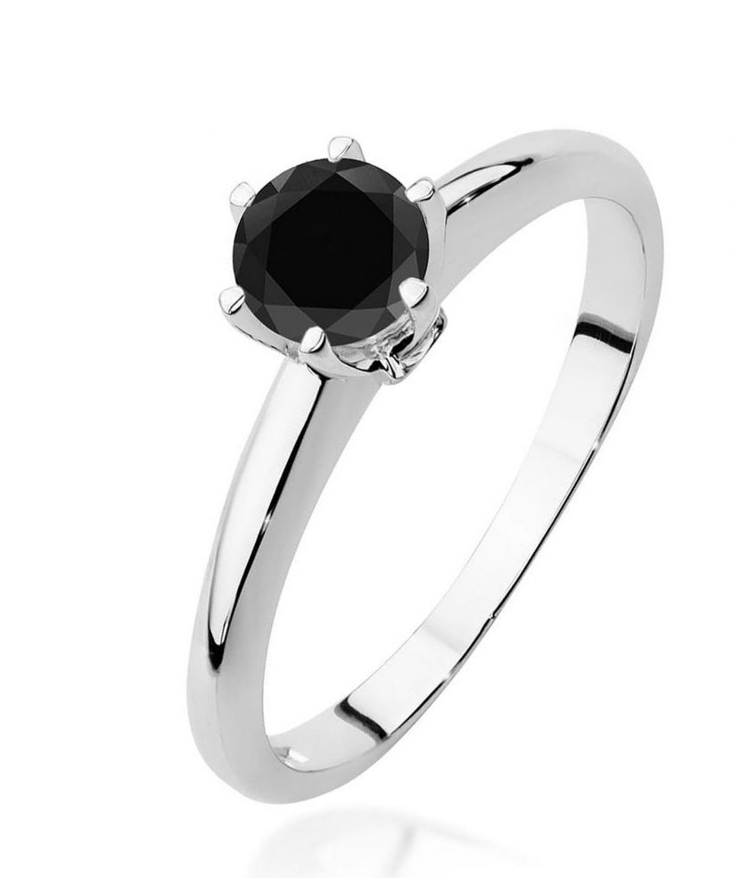 Bonore - White Gold 585 - Black Diamond 0,5 ct ring