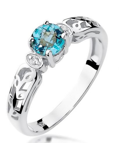 Bonore - White Gold 585 - Topaz 0,5 ct ring