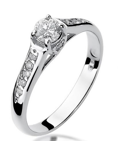 Bonore - White Gold 585 - Diamond 0,23 ct ring