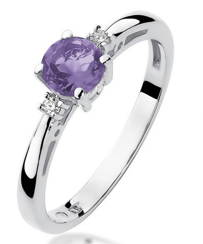 Bonore - White Gold 585 - Amethyst 0,5 ct ring