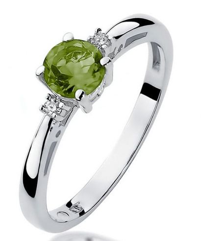 Bonore - White Gold 585 - Olivine 0,6 ct ring
