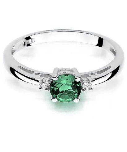 Bonore - White Gold 585 - Emerald 0,5 ct ring