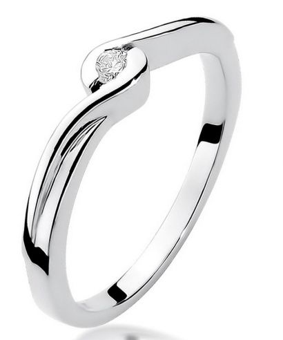 Bonore - White Gold 585 - Diamond 0,05 ct ring