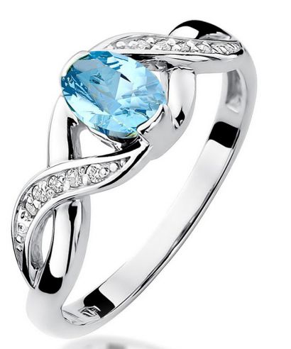 Bonore - White Gold 585 - Topaz 0,5 ct ring